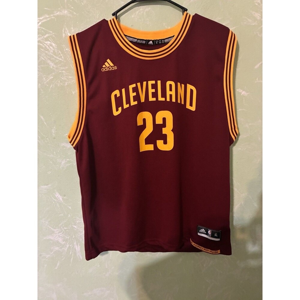 Adidas #23 LeBron JamesCleveland Cavaliers All For One. One For All Jersey XL